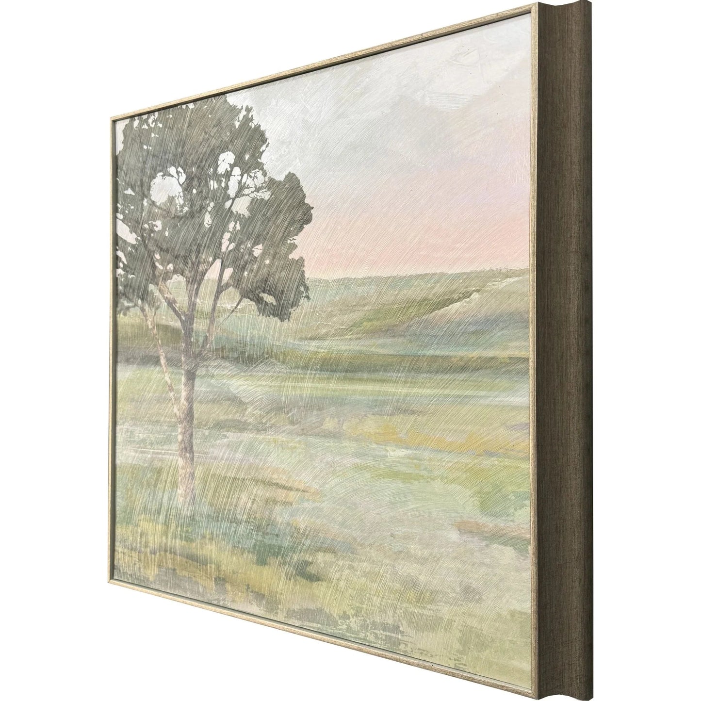 Omaroo Hand Finished Green Framed Wall Art