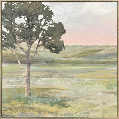 Omaroo Hand Finished Green Framed Wall Art