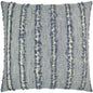 On The Fringe Stripes Slate Blue Large Throw Pillow - LOOMLAN - D.V. Kap - Throw Pillows