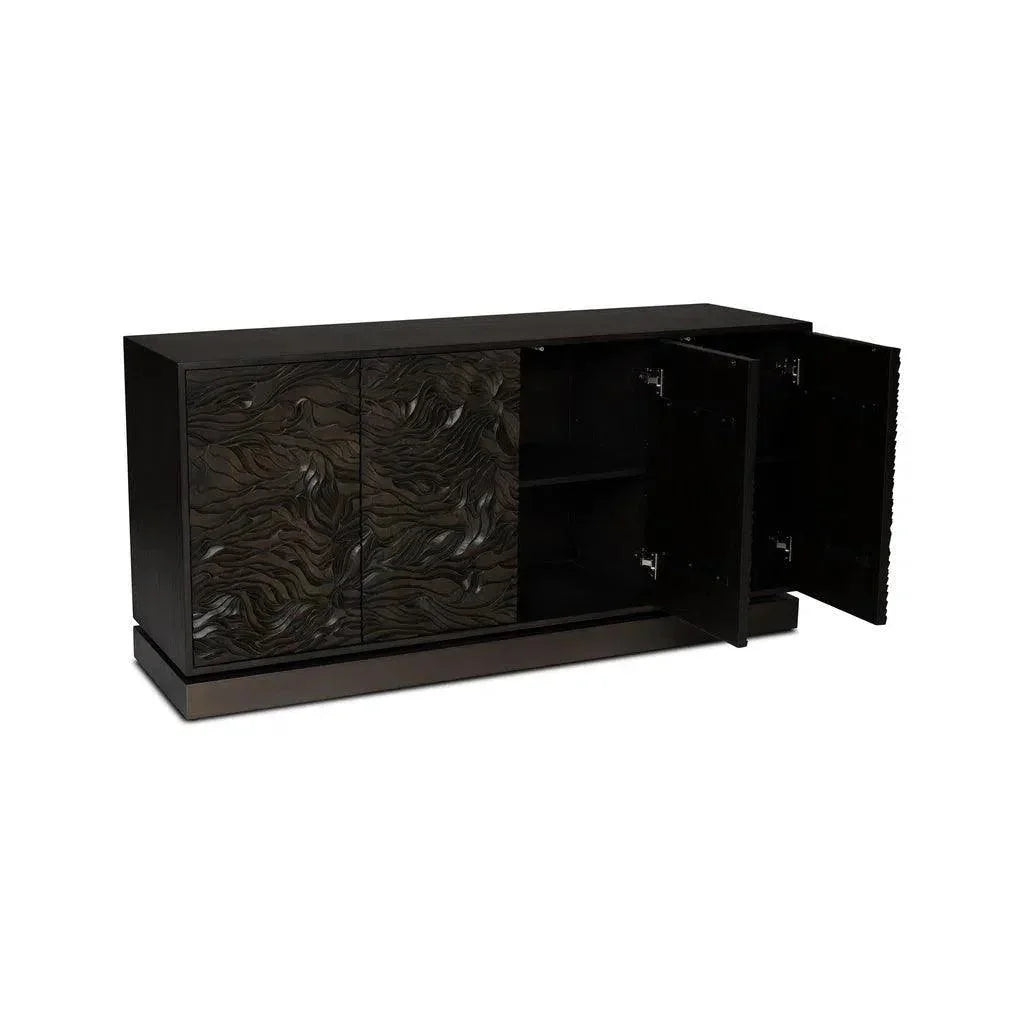 Onda Stainless Steel Based Wooden Buffet - LOOMLAN - Urbia - Buffets