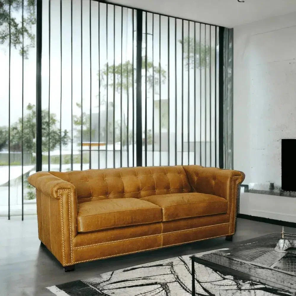 One Leather Sofa to Rule Them All, Custom Made - LOOMLAN - Uptown Sebastian - Sofas & Loveseats