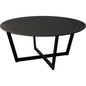 Onyx Ceramic Glass & Meta Black Round Cocktail Table - LOOMLAN - Diamond Sofa - Coffee Tables