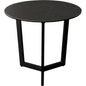 Onyx Ceramic Glass & Meta Black Round End Table - LOOMLAN - Diamond Sofa - Side Tables