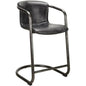Onyx Counter Stool Black Leather Industrial - LOOMLAN - Moe's Home - Counter Stools