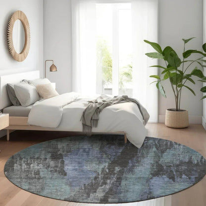 Onyxelle Blue Washable Indoor - Outdoor Rug - LOOMLAN - LOOMLAN Rugs - Outdoor Rugs