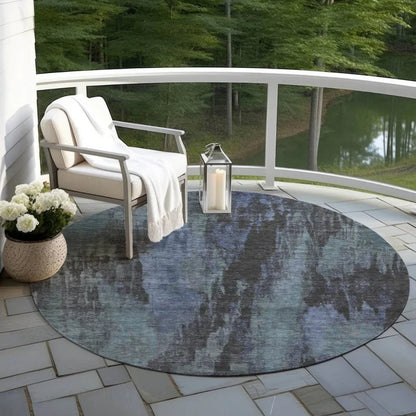 Onyxelle Blue Washable Indoor - Outdoor Rug - LOOMLAN - LOOMLAN Rugs - Outdoor Rugs