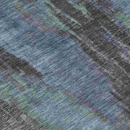 Onyxelle Blue Washable Indoor - Outdoor Rug - LOOMLAN - LOOMLAN Rugs - Outdoor Rugs