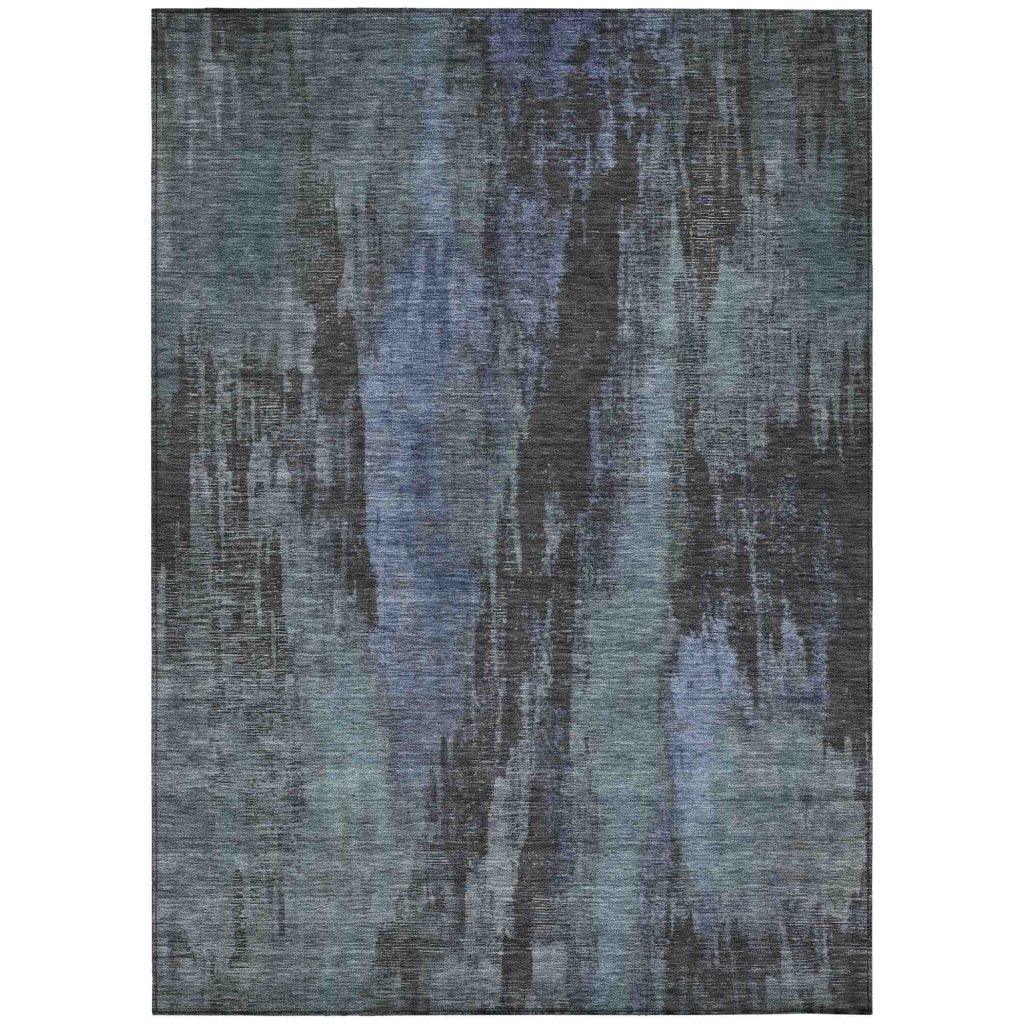 Onyxelle Blue Washable Indoor - Outdoor Rug - LOOMLAN - LOOMLAN Rugs - Outdoor Rugs