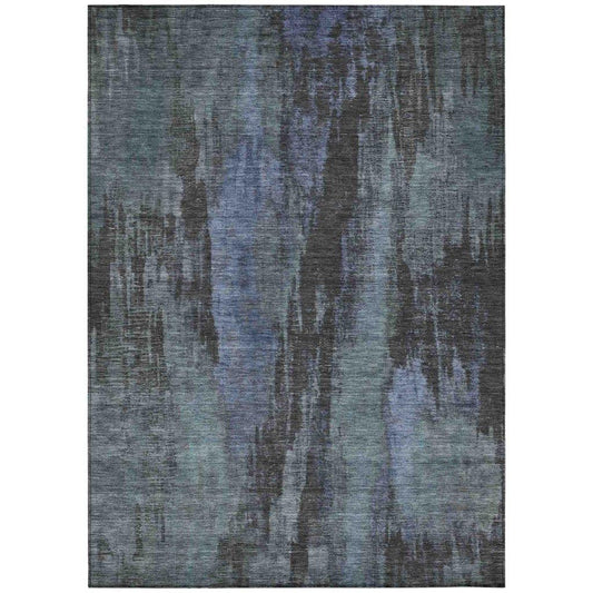 Onyxelle Blue Washable Indoor - Outdoor Rug - LOOMLAN - LOOMLAN Rugs - Outdoor Rugs