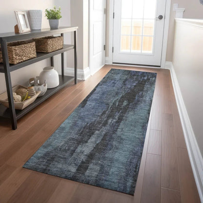 Onyxelle Blue Washable Indoor - Outdoor Rug - LOOMLAN - LOOMLAN Rugs - Outdoor Rugs