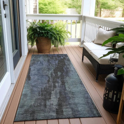 Onyxelle Blue Washable Indoor - Outdoor Rug - LOOMLAN - LOOMLAN Rugs - Outdoor Rugs