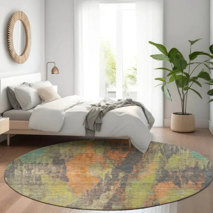 Onyxelle Orange Washable Indoor - Outdoor Rug - LOOMLAN - LOOMLAN Rugs - Outdoor Rugs