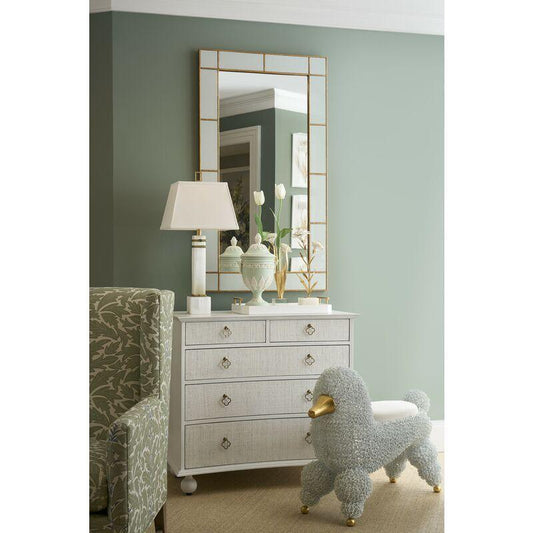 Ooh La La Poodle White Stool - LOOMLAN - Chelsea House - Poufs and Stools