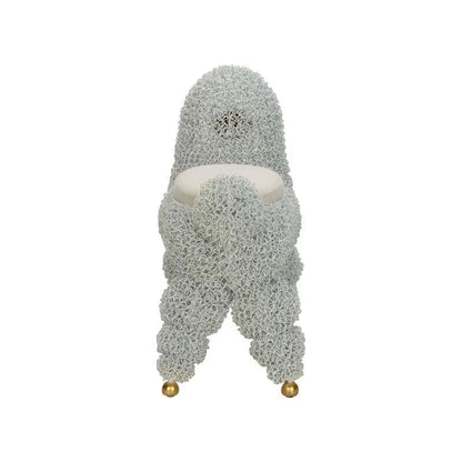 Ooh La La Poodle White Stool - LOOMLAN - Chelsea House - Poufs and Stools