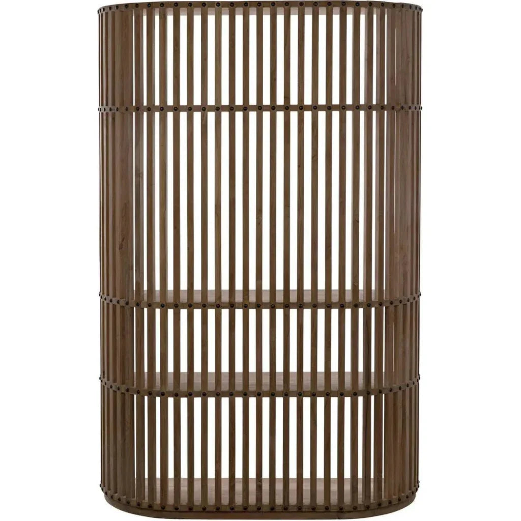 Opal Natural Teak Wood Etagere-Etageres-Noir-LOOMLAN