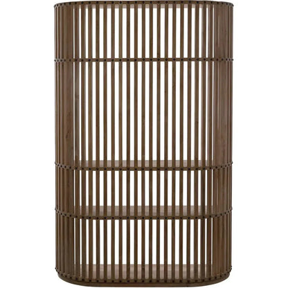 Opal Natural Teak Wood Etagere-Etageres-Noir-LOOMLAN