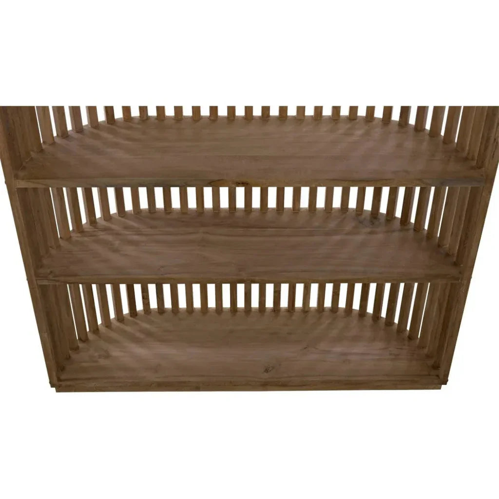 Opal Natural Teak Wood Etagere-Etageres-Noir-LOOMLAN