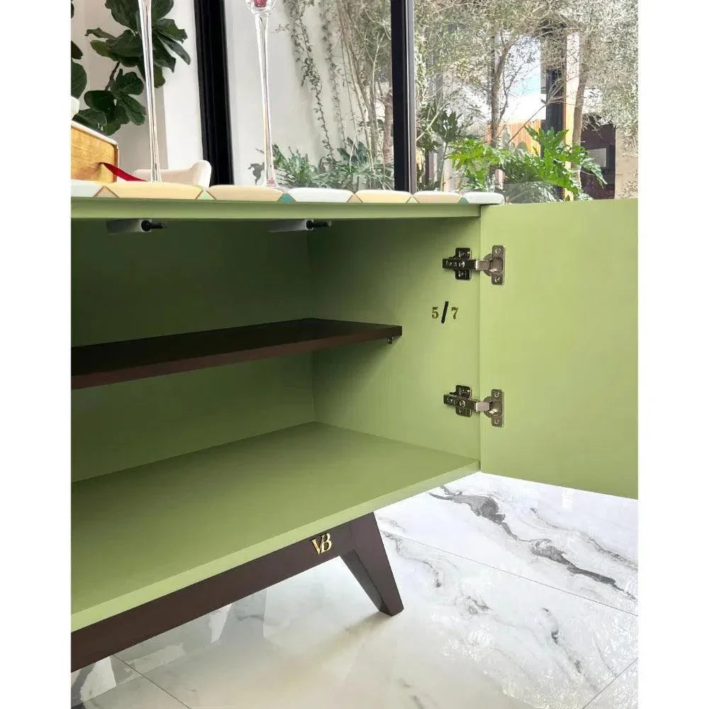 Opaque Rainbow Diamond Wood Credenza - LOOMLAN - Victor Betancourt - Sideboards