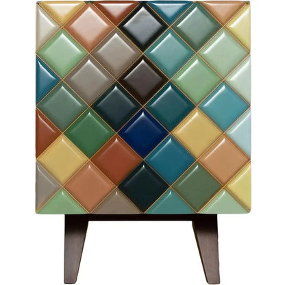 Opaque Rainbow Diamond Wood Credenza - LOOMLAN - Victor Betancourt - Sideboards