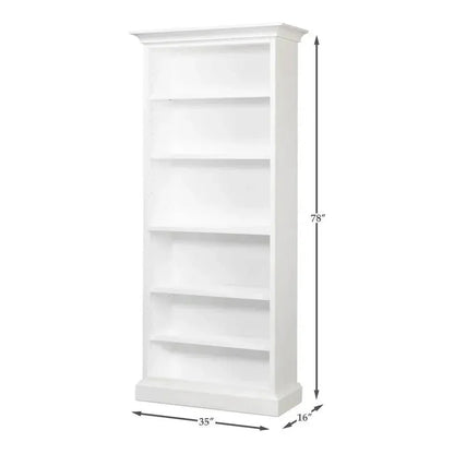 Open Shelf Bookcase Cortina White - LOOMLAN - Sarreid - Bookcases