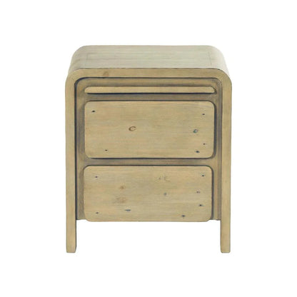 Opera Minimalist Wooden 2 Drawer Nightstand - LOOMLAN - LH Imports - Nightstands