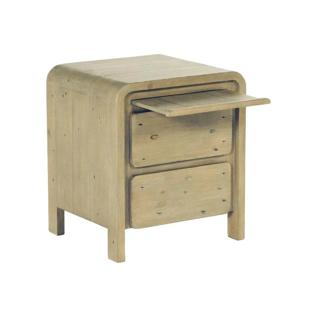 Opera Minimalist Wooden 2 Drawer Nightstand - LOOMLAN - LH Imports - Nightstands