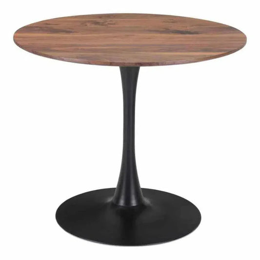 Opus Dining Table Brown & Black-Dining Tables-Zuo Modern-LOOMLAN