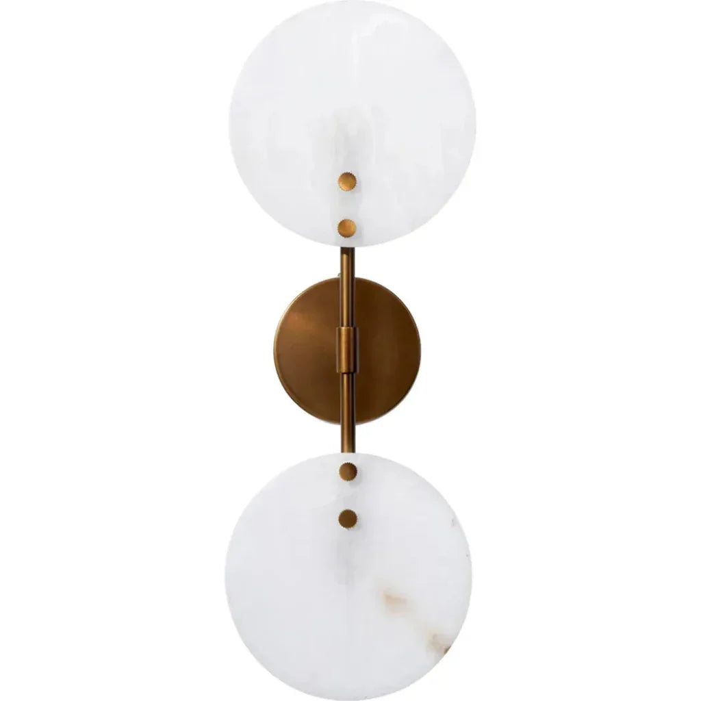 Oracle Hand-Carved Discs Wall Sconce