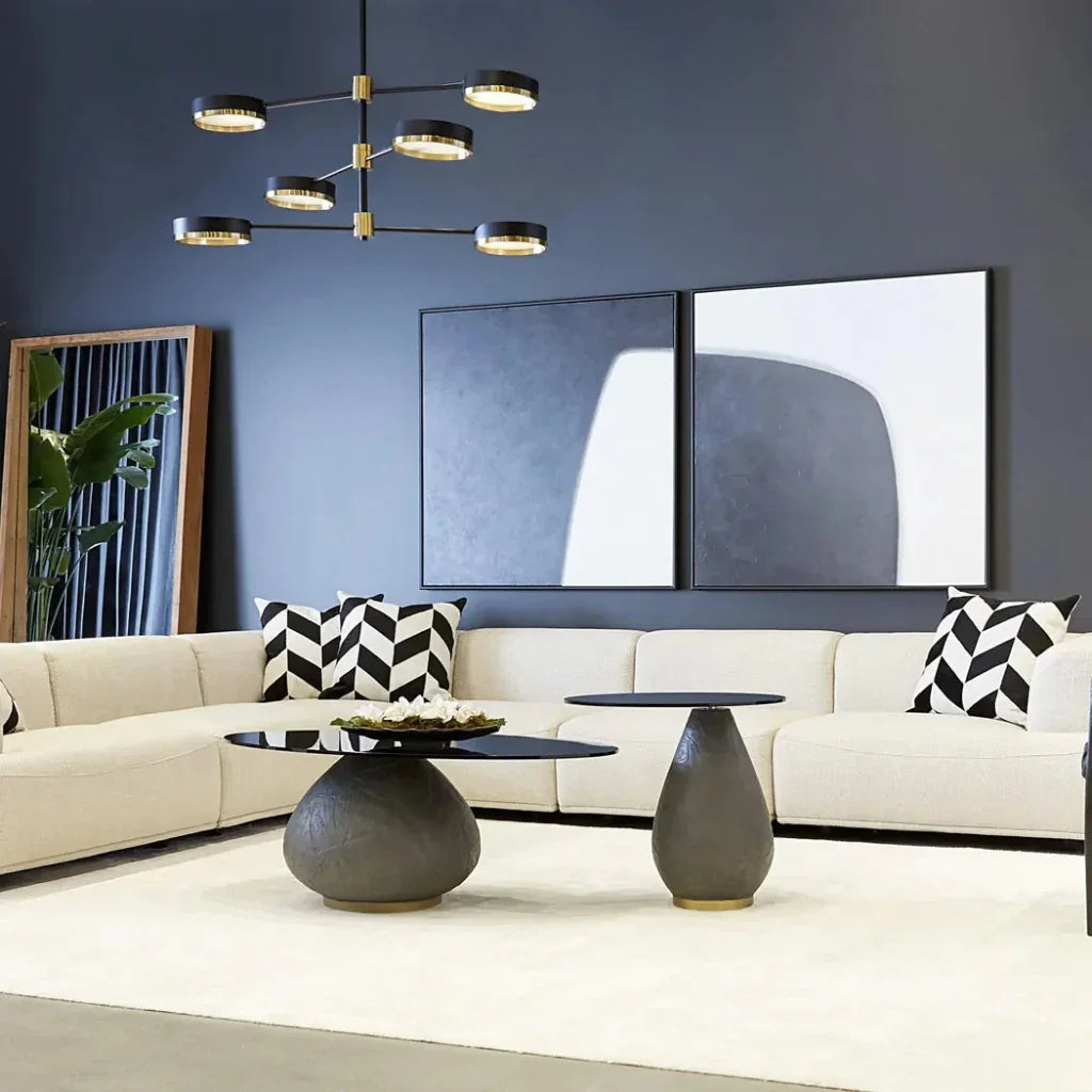 Oralee Chandelier Black Adjustable Arms - LOOMLAN - SUNPAN - Chandeliers