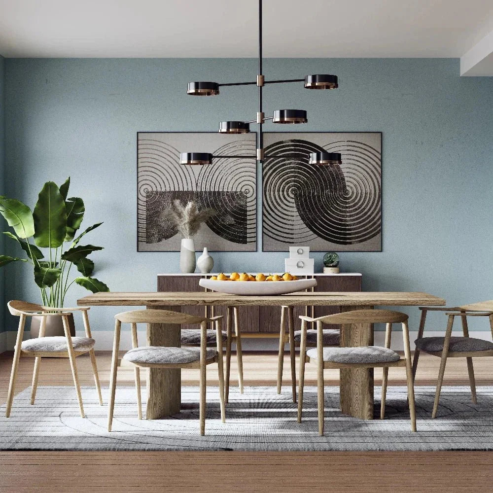 Oralee Chandelier Black Adjustable Arms - LOOMLAN - SUNPAN - Chandeliers