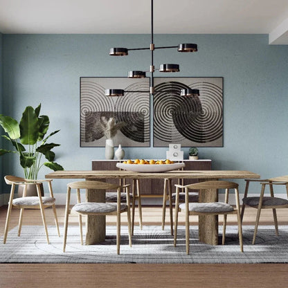 Oralee Chandelier Black Adjustable Arms - LOOMLAN - SUNPAN - Chandeliers