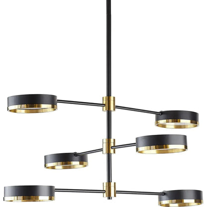 Oralee Chandelier Black Adjustable Arms - LOOMLAN - SUNPAN - Chandeliers
