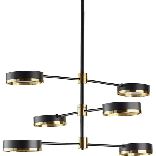 Oralee Chandelier Black Adjustable Arms - LOOMLAN - SUNPAN - Chandeliers