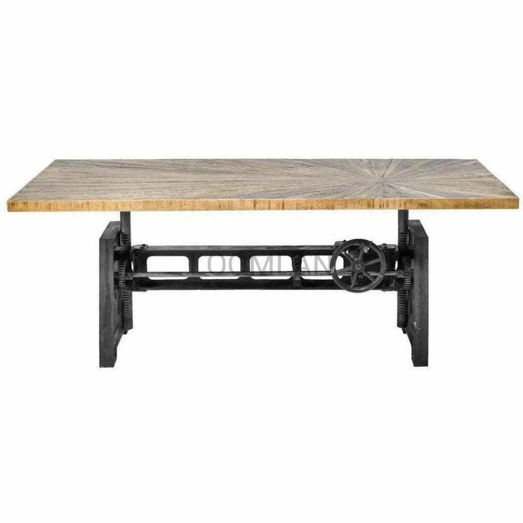 Oraveth Wooden Adjustable Dining Table-Dining Tables-LOOMLAN-LOOMLAN