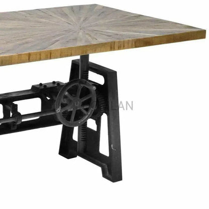 Oraveth Wooden Adjustable Dining Table-Dining Tables-LOOMLAN-LOOMLAN