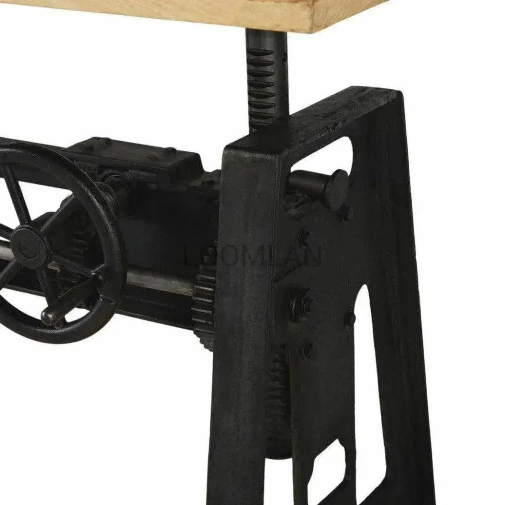 Oraveth Wooden Adjustable Dining Table-Dining Tables-LOOMLAN-LOOMLAN