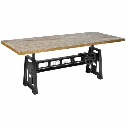 Oraveth Wooden Adjustable Dining Table-Dining Tables-LOOMLAN-LOOMLAN