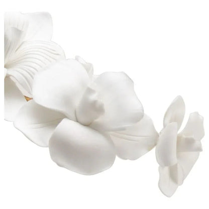 Orchid Gold Leaf Over Iron Stem Sculpture - LOOMLAN - Chelsea House - Statues & Sculptures