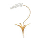 Orchid Gold Leaf Over Iron Stem Sculpture - LOOMLAN - Chelsea House - Statues & Sculptures