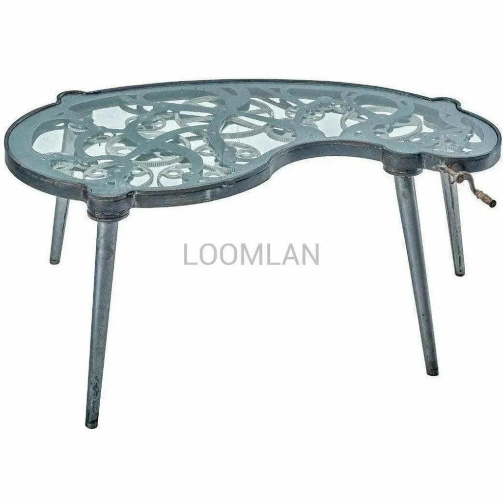 Orelan Glass Top Writing Table-Home Office Desks-LOOMLAN-LOOMLAN