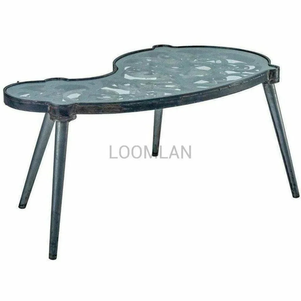 Orelan Glass Top Writing Table-Home Office Desks-LOOMLAN-LOOMLAN