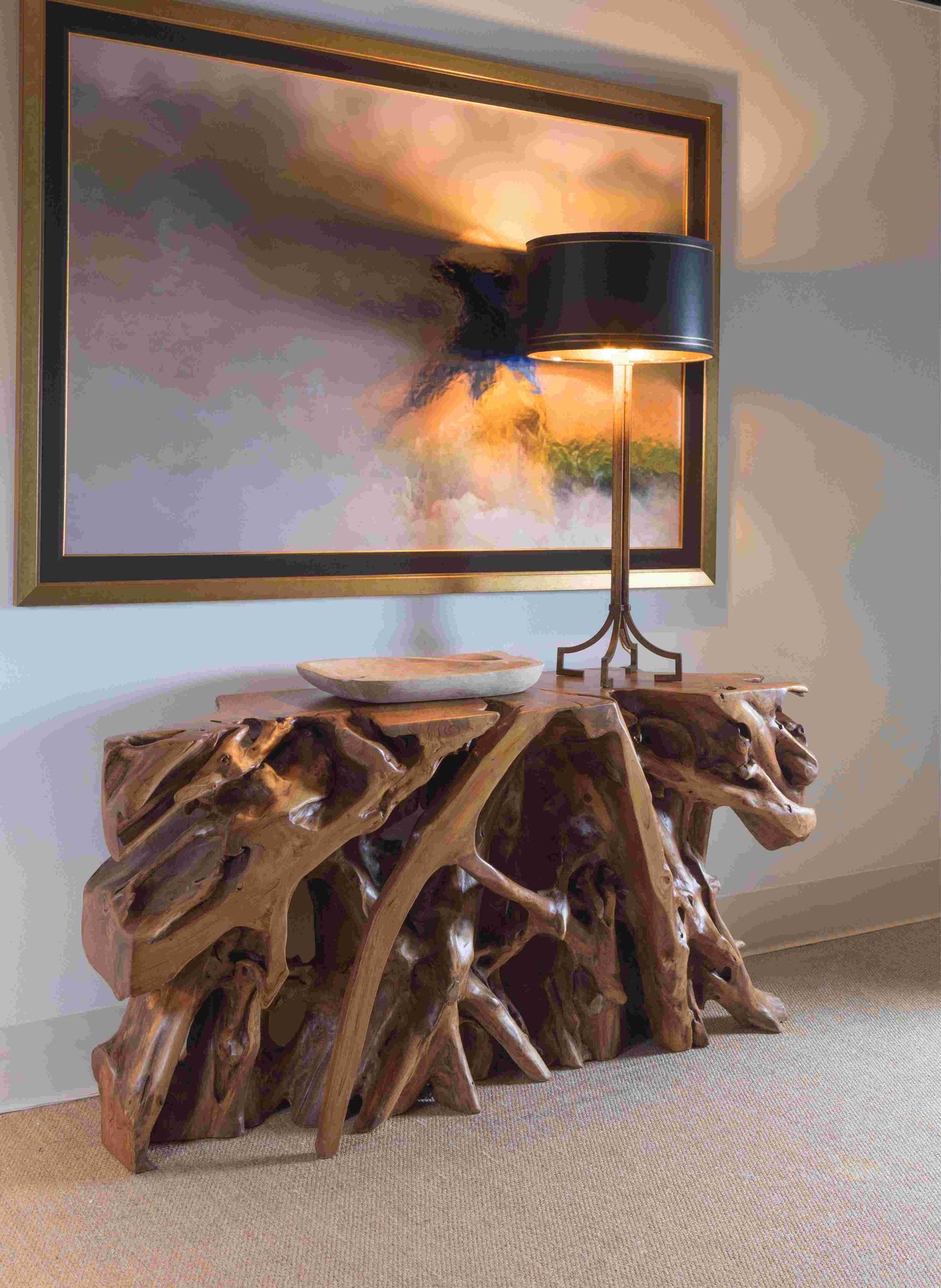 Organics Natural Shape Teak Console Table