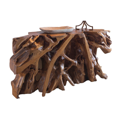 Organics Natural Shape Teak Console Table