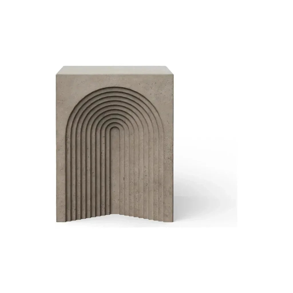 Orion Concrete Made Outdoor Stool-Garden Stools-Urbia-LOOMLAN