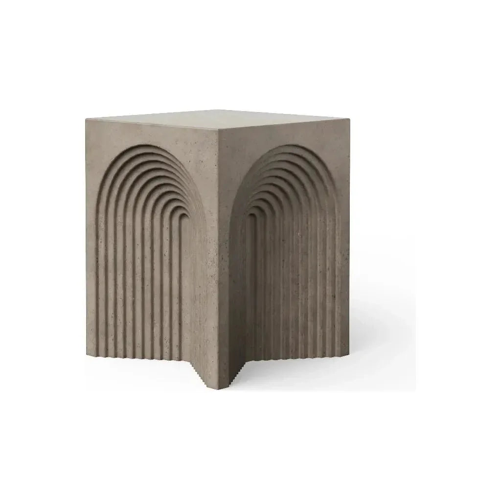Orion Concrete Made Outdoor Stool-Garden Stools-Urbia-Dark Grey-LOOMLAN