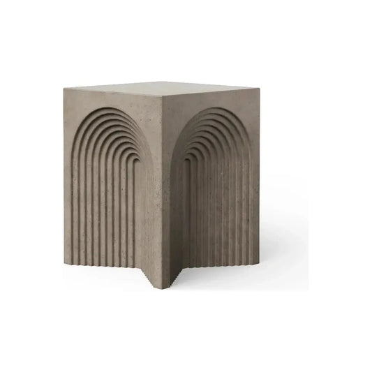 Orion Concrete Made Outdoor Stool-Garden Stools-Urbia-Dark Grey-LOOMLAN