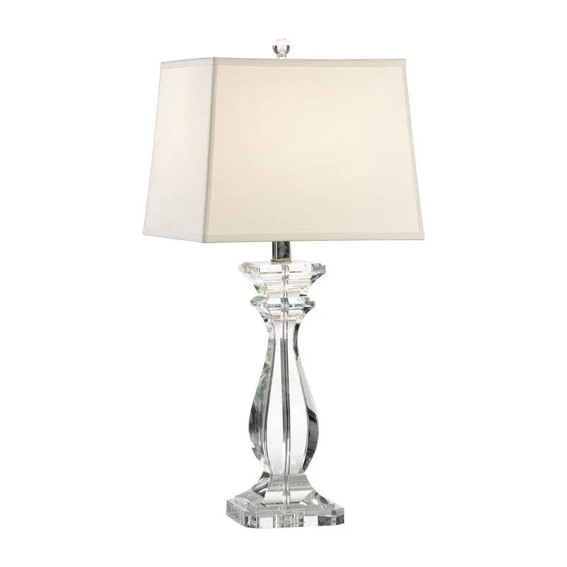 Orlando White Square Crystal Table Lamp - LOOMLAN - Chelsea House - Table Lamps