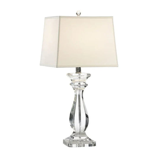 Orlando White Square Crystal Table Lamp - LOOMLAN - Chelsea House - Table Lamps