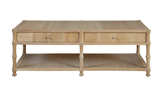 Orleans Two Drawer Wood Coffee Table - LOOMLAN - Furniture Classics - Coffee Tables