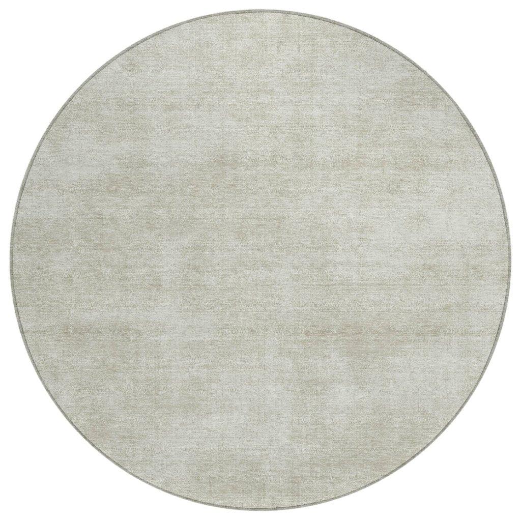 Orlena Beige Washable Indoor-Outdoor Rug-Outdoor Rugs-LOOMLAN Rugs-8' x 8'-LOOMLAN